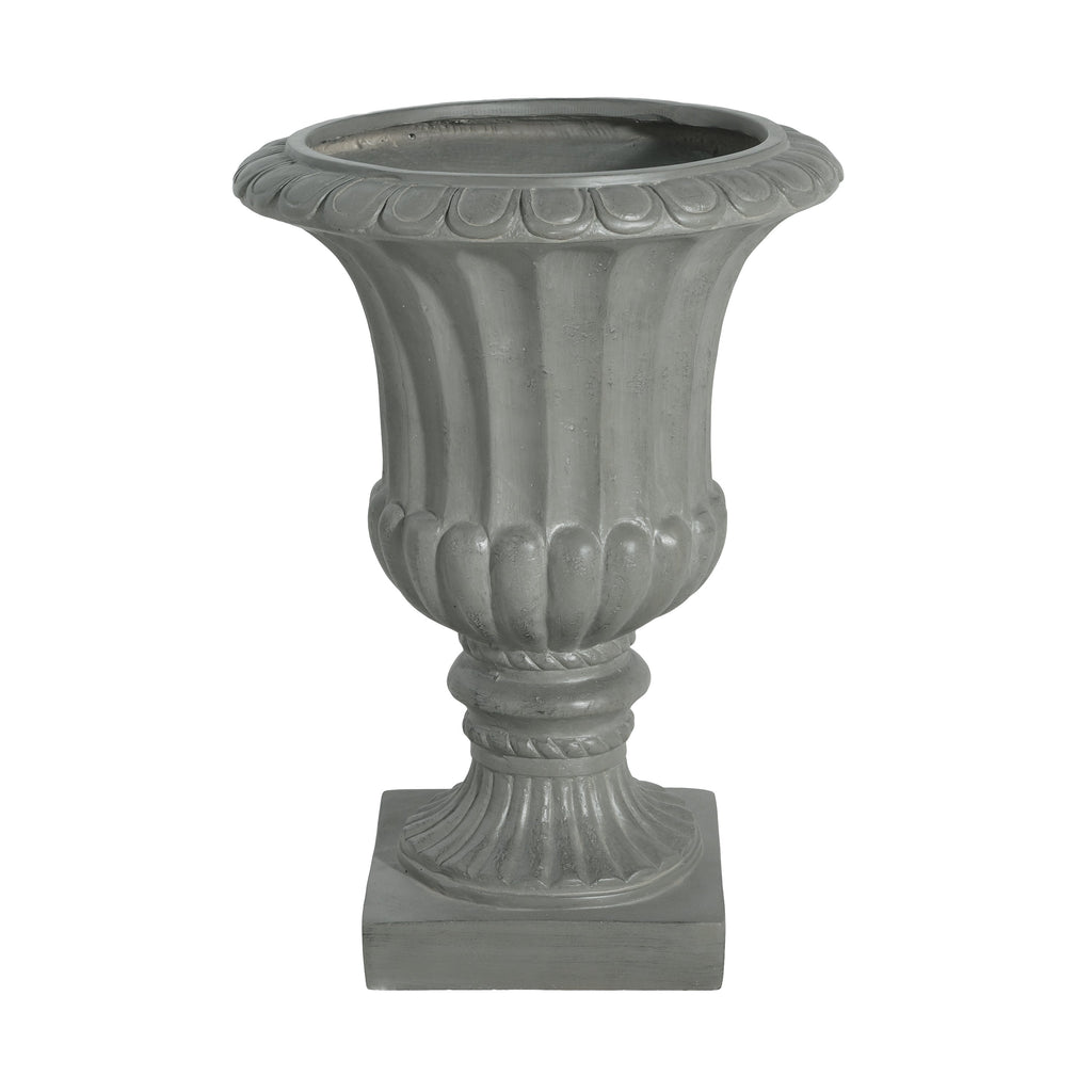 Outdoor Garden Urn Planter, Gray