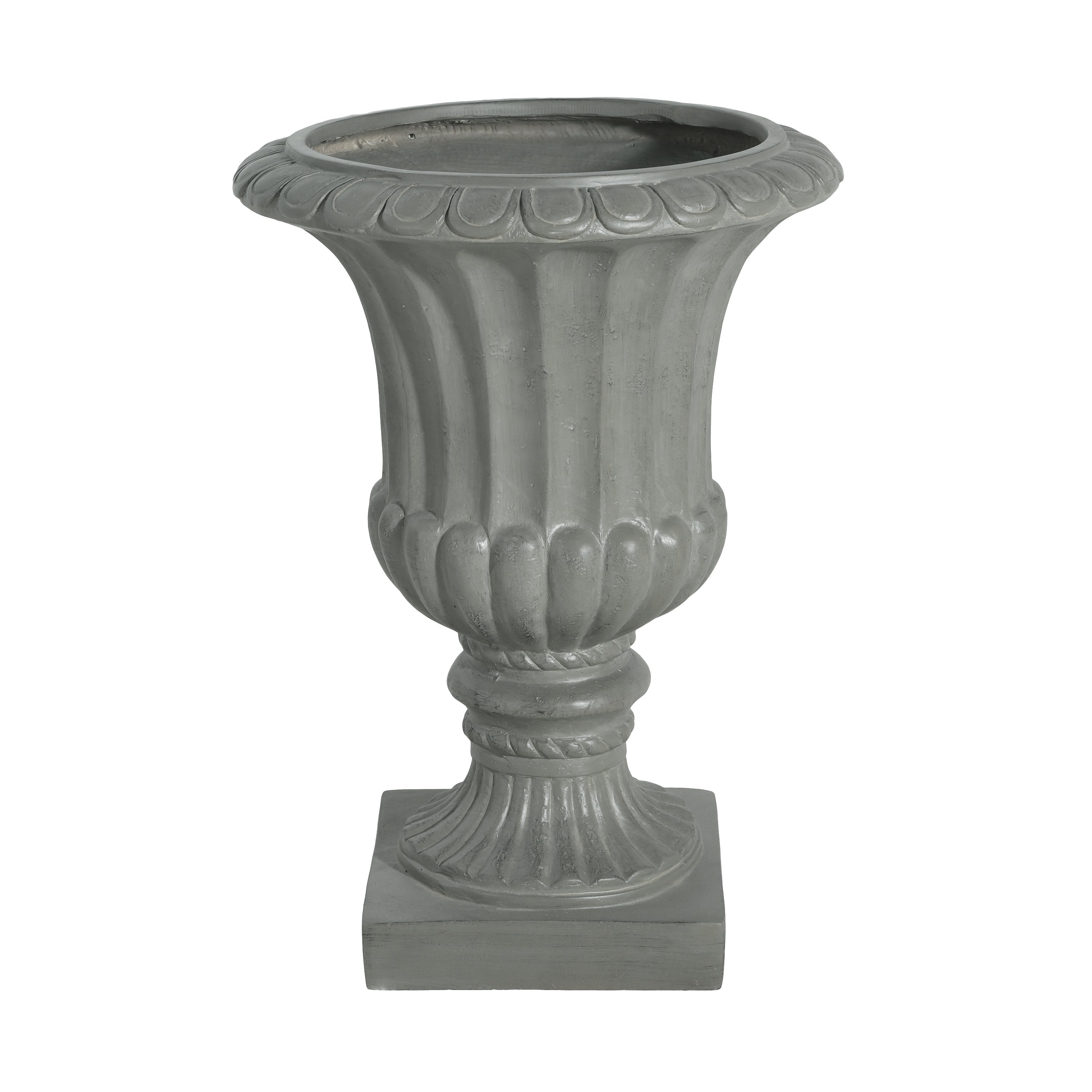 Outdoor Garden Urn Planter, Gray