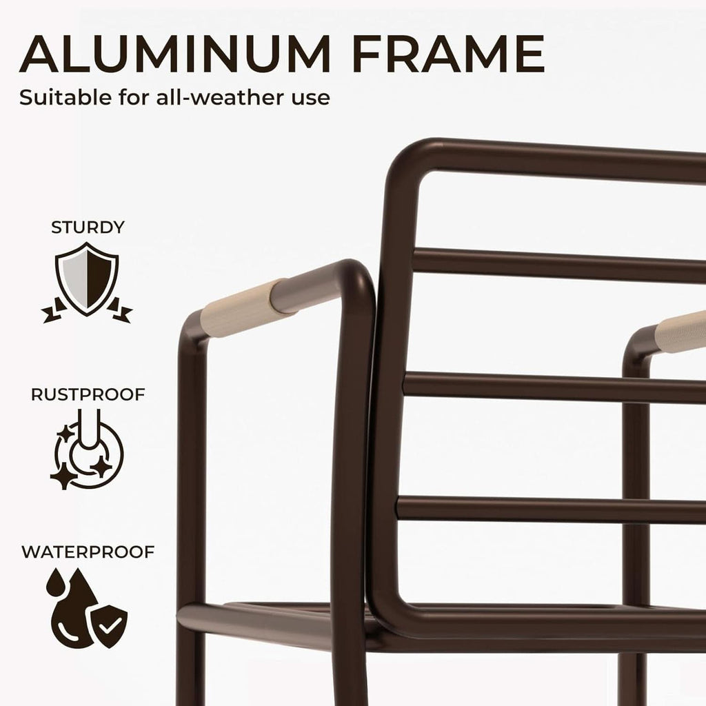 Outdoor Aluminum Patio Furniture Set with Fire Pit