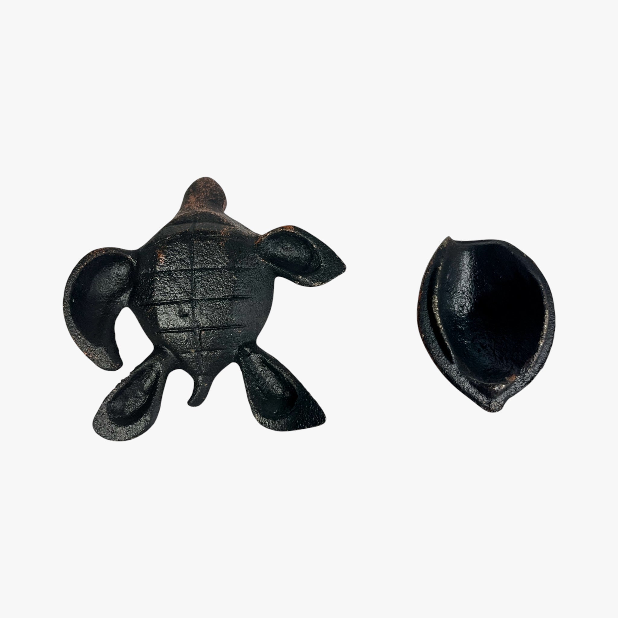 Turtle Key Hider, Weathered Copper Cast Iron, Outdoor Garden