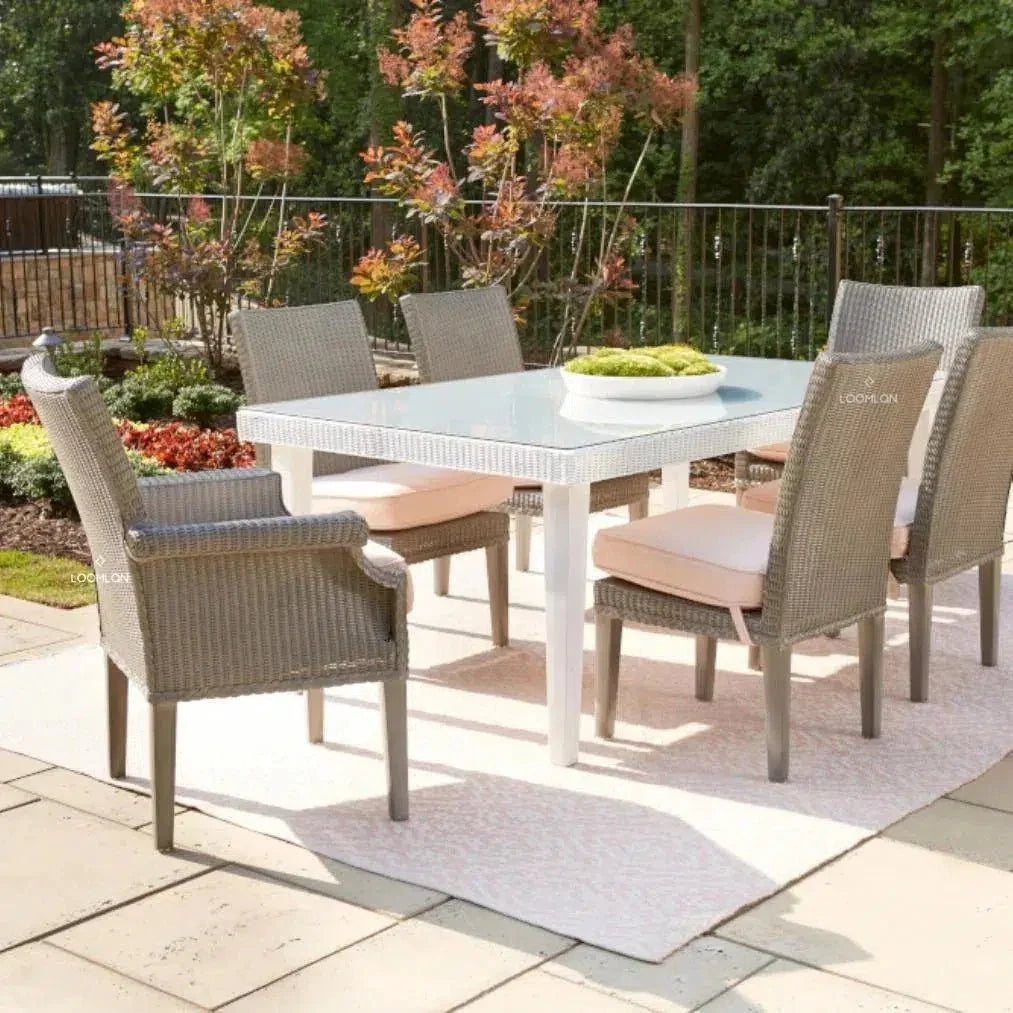 Hamptons Outdoor Furniture Wicker Dining Chair
