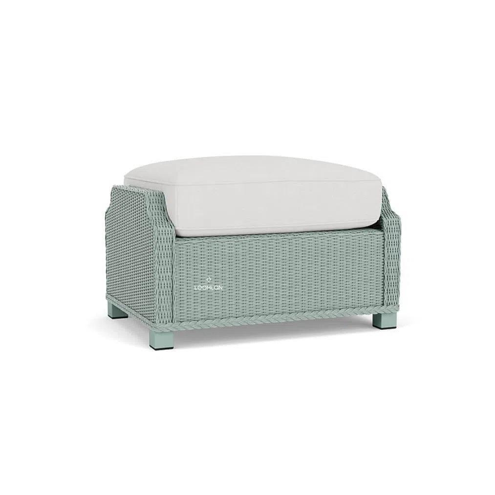 Hamptons Outdoor Furniture Wicker Large Ottoman