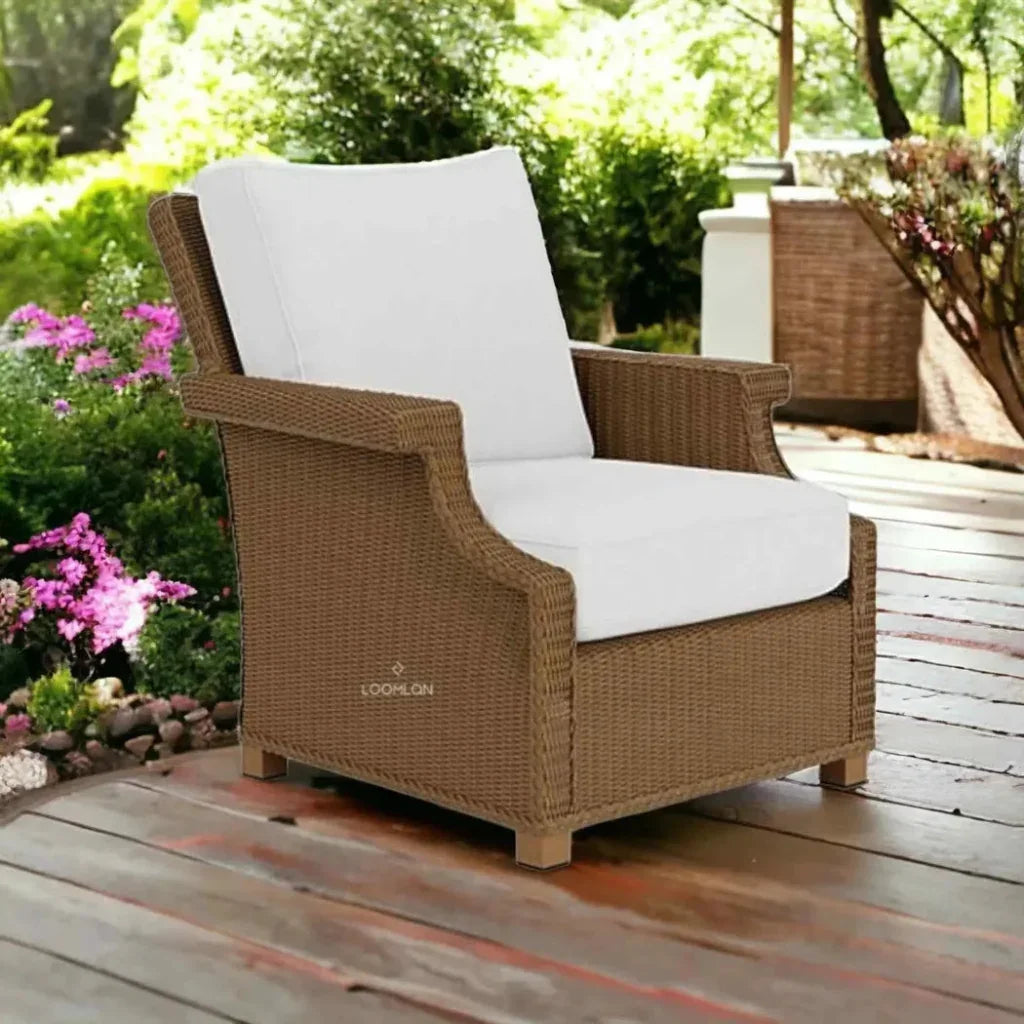 Hamptons Outdoor Furniture Wicker Lounge Chair