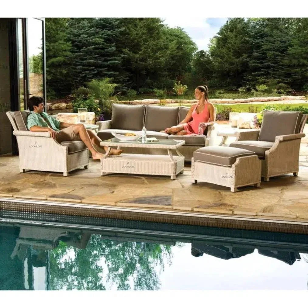 Hamptons Outdoor Furniture Wicker Lounge Chair