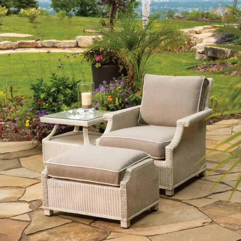 Hamptons Outdoor Furniture Wicker Ottoman