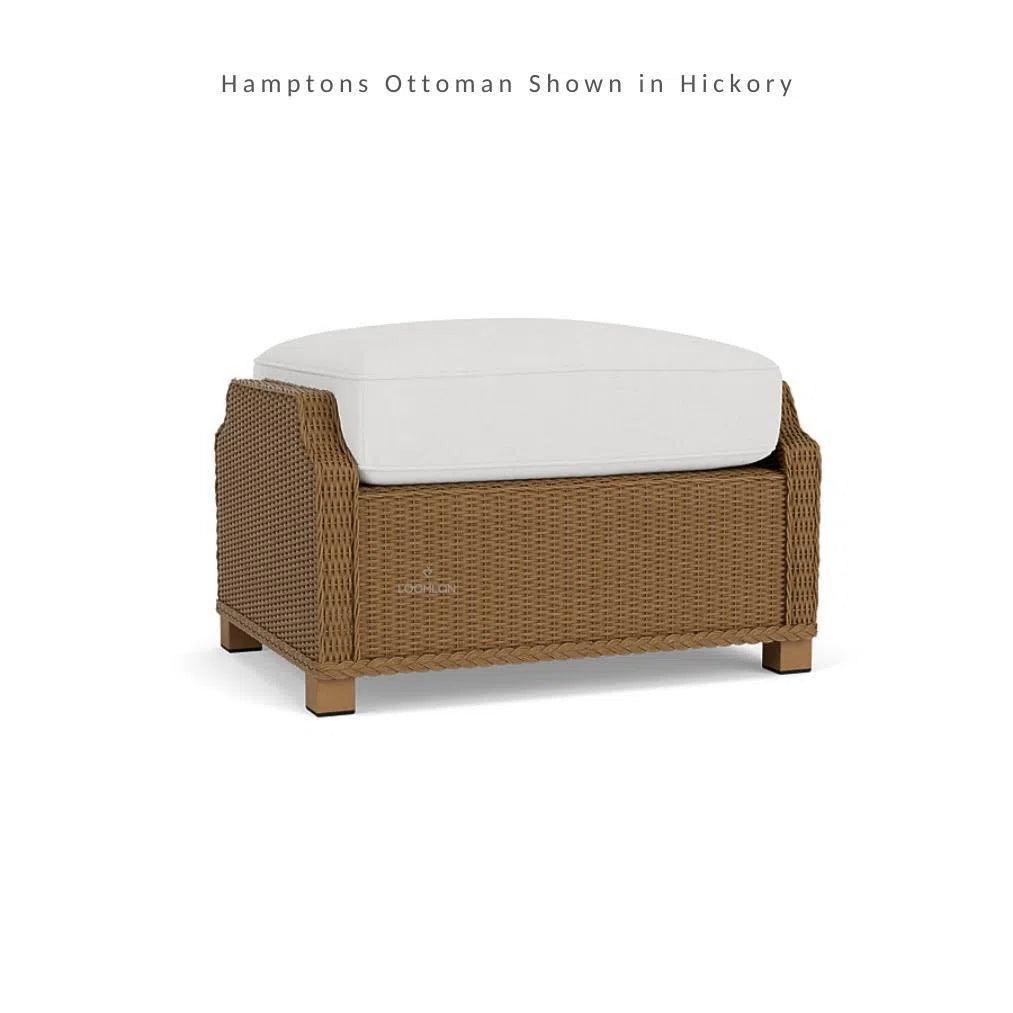 Hamptons Outdoor Furniture Wicker Ottoman