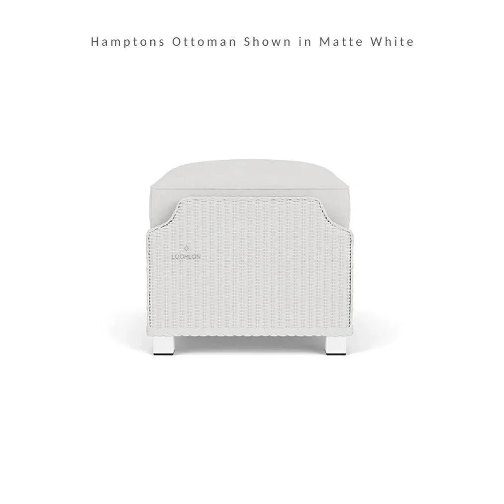 Hamptons Outdoor Furniture Wicker Ottoman