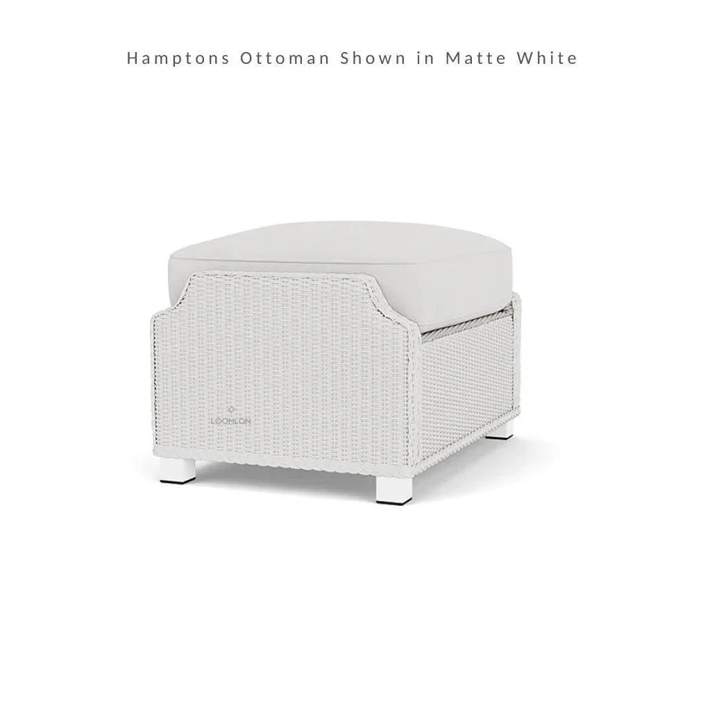 Hamptons Outdoor Furniture Wicker Ottoman
