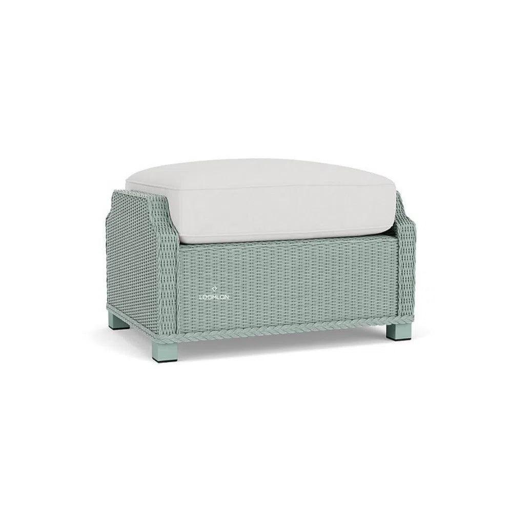 Hamptons Outdoor Furniture Wicker Ottoman