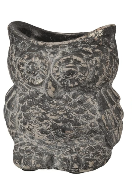 Cement Owl Planter – Indoor & Outdoor Garden Decor (Sold Separately)