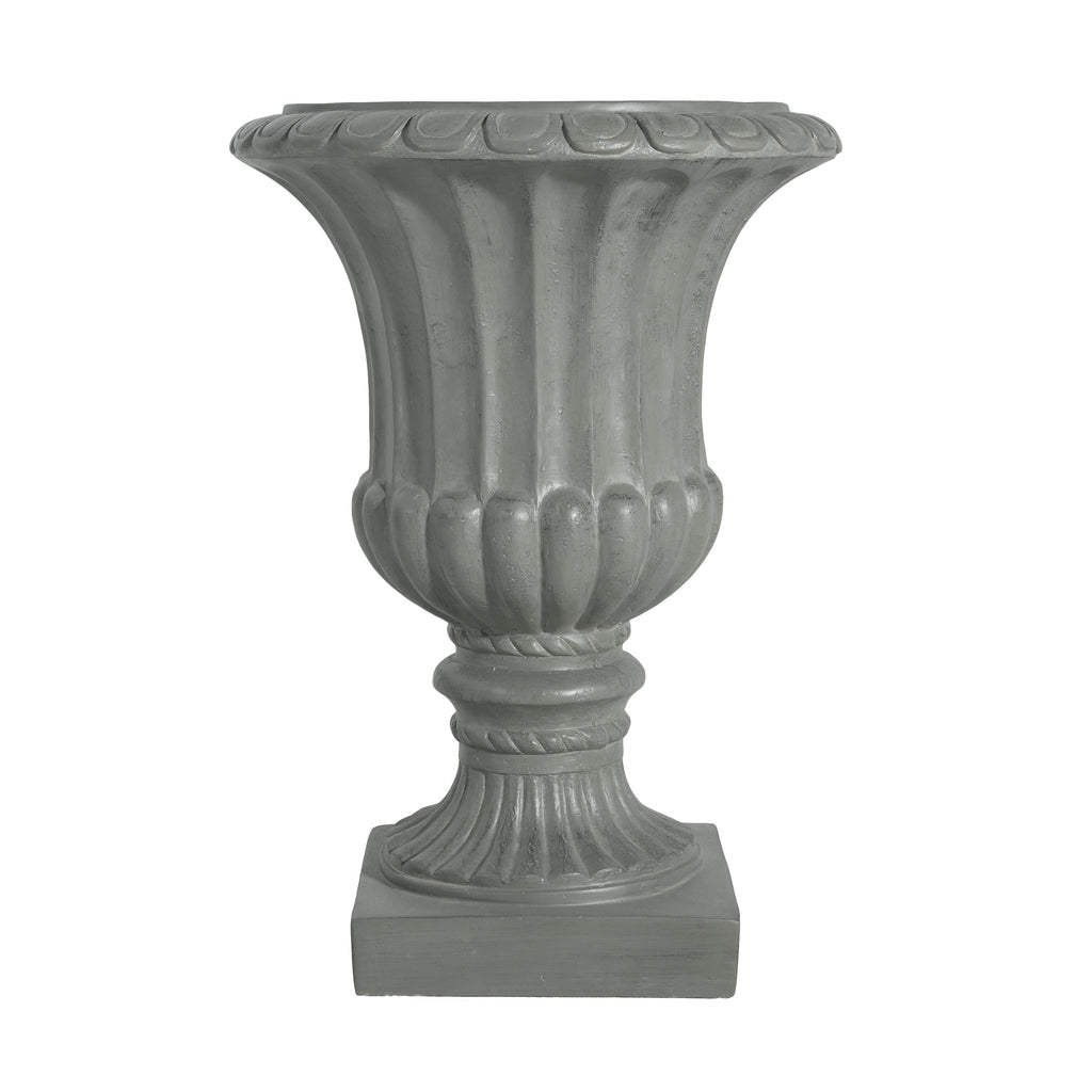 Outdoor Garden Urn Planter, Gray