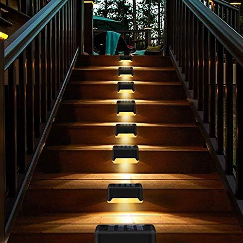 8/16/32 solar outdoor deck lights, garden lights, atmosphere lights, LED walk lights, light source control, suitable for balconies, terraces, stair fences, courtyards, gardens, villas, driveways.